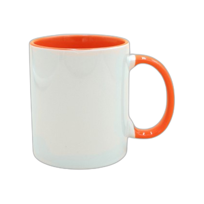 taza de ceramica naranja