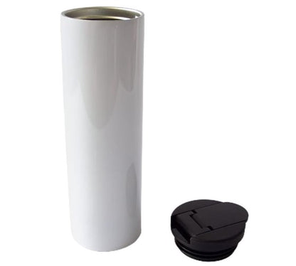 Vaso tipo Skinny 17 oz con tapa negra antiderramable