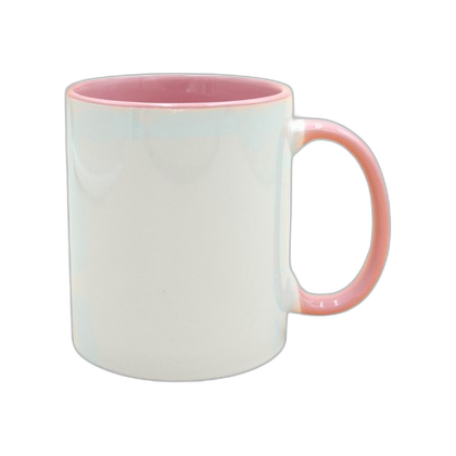 Taza con interior y mango de color, 11 oz (6 colores)